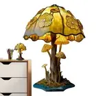 Resin Mushroom Shape Table Lamp Bedside Light Bedroom Living Room Decoration