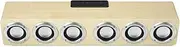 zolyet M1 Wooden Desk Speaker BT Music Player Wooden Sound Bar 20W Powerful Stereo Home Wirel Soundbar Speaker for TV Desktop Laptop Phone Tablet Yellow