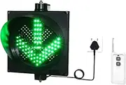 LED Traffic Light, 300mm Red Cross Green Arrow Signal Light, Industrial Traffic Light, Remote Dimming, Plug and Play, Suitable for Shopping Malls/Warehouses/Parking Tracks/Weighbridge(100m Remote