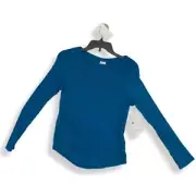 NWT Athleta Womens T-Shirt Round Neck Long Sleeve Pullover Blue Size XS