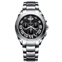 在飛比找Yahoo奇摩購物中心優惠-CYMA 精練羅馬計時腕錶(黑)