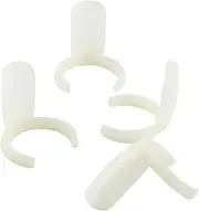 WOONEKY Home Use Manicure Set 100pcs Nail Art Display Wheel White Plastic Ring Nail Art Practice Plate