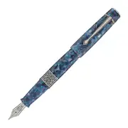 Kilk Celestial Fountain Pen in Blue Chipped - Broad Point - NEW in Box