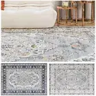 Extra Large Floor Rug/ Machine Washable Runner/ Green Blue Persian Mat Non Slip