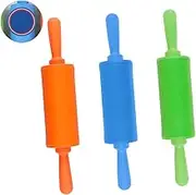 STOBOK 3pcs Handmade Clay Rods Dough Tools Pin Kids Toddlers Pottery Tools Patterned Clay Modelling Little Random Color