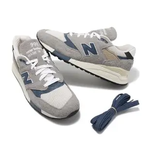 【NEW BALANCE】休閒鞋 998 男鞋 美製 灰 藍 麂皮 復古 運動鞋 NB 紐巴倫(U998TA-D)