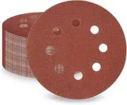 LESNIC 120 Grit Sanding Discs 100 pcs, 125mm Sanding Sheets 5in 8 Holes Pads Hook and Loop for Orbit Orbital Sanders