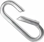 Sterling Silver Long Rectangular Flat Spring Bail Connector Clasp 21mm Small Carabiner