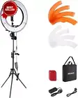 Ring Light 18Inch Kit: 55W 5600K Professional LED with Stand and Phone Holder, S
