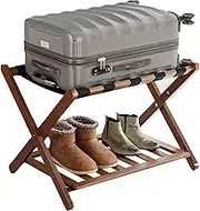 2 Tier Luggage Rack,Portable Travel Suitcase Shoe Storage Holder,Holds Up to 200 Lb,Suitcase Bag Holder for Guest Room Bedroom and Kitchen,Space Saving