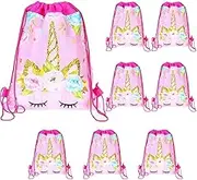 8 Pack Drawstring Bag for Gift Bag, Party Favor Bags, Party Bags for Kids Birthday Gift Bag Party Supplies