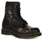 Dr Martens 1460 Decayed Rose Leather Lace Up Womens Boot In Black UK 3 - 8