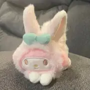 [Ship From US] My Melody Plush x Rabbit Cosplay Keychain