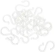 GARVALON 20pcs Clear S Hooks for Car Seat Organizing Supermarket Shelves Bags and Kitchen Pots Sturdy and Multi Functional Hanging for Enhanced Display and Use