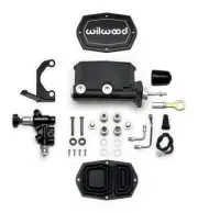 Wilwood 261-15522-BK Compact Tandem 7/8" MC w/Prop Valve, Pushrod LH Bracket