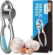Garlic Press, Enteenly Garlic Mincer, Stainless Steel Grinder Garlic Press Crush