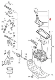 Genuine AUDI A4 Avant S4 Selector Lever Handle Black/Cloud Grey 8K2713139RIXO (for: Audi)