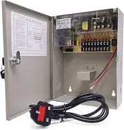 12v 10A CCTV Power Supply Box Battery Backup UPS 9 Channel With AC Plug for Surveillance Camera Access Control LED