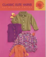 Classic Elite Yarns Knitting Pattern 869 Weekend Cotton 4 Designs Adult Child