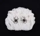 White Spider Web Stretchable With Spiders /Halloween Decorations