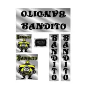 Bandito - Yellow and Black on Chrome decal set - old school bmx