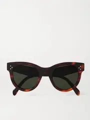 [CELINE Eyewear] CELINE Eyewear - Round-frame Acetate Sunglasses - Tortoiseshell - One size One size Tortoiseshell