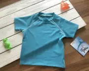 NWT Little Dolfin Solid Rash Guard - Boys Girls - Blue - 2T