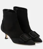 [Manolo Blahnik] Manolo Blahnik Baylow suede ankle boots AU 8 black