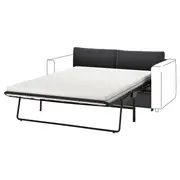 VIMLE 2-seat sofa-bed section, Djuparp dark grey
