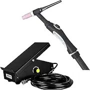 UNIMIG SR26 Tig Torch Gun with Foot Control Pedal - Suits Razor Viper Welder 180 200 ACDC Welding, SR-26-4MCP50 UTJRFC-4 (4 Metre)