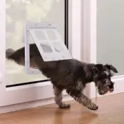Dog Cat Pet Doors For Screen Window Patio Mesh Door Magnetic Self-Closing Flaps