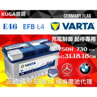 在飛比找蝦皮購物優惠-楊梅電池VARTA華達E46 LN4  EFB 起停專用 7