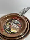 Gotham Steel Nonstick Titanium and Ceramic Copper Coating Fry Pan Skillet Set 3