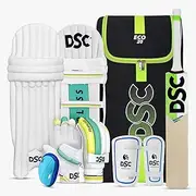 DSC Kashmir Willow (Aus) 2024 Cricket Set | Size: 4 | 1 Spliit 330 Bat, 1 Pair Batting Pad, 1 Thigh Pad, 1 Pair Batting Gloves, 1 Abdominal Guard, 1 Arm Guard & 1 Eco 20 Kit Bag