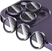Titanium Tempered Glass Camera Lens Protector Cover For iPhone 16 Pro Max 6 Plus 13 12 16plus 15Pro 14Pro Phone Accessories (PURPLE,For iPhone 13Pro Max)