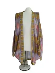 CITY CHIC WOMENS SLEEVELESS SUMMER RAINBOW KIMONO JACKET. SIZE XL/UK 14. NEW!