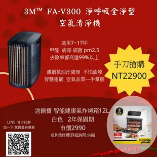 {好禮大放送} 高階清淨機 空氣清淨機 3M FA-V300 病毒 氣喘 過敏 靜電濾網