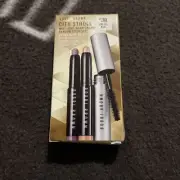 Bobbi Brown Mini Shadow Set Dusty Mauve Golden Pink + Mascara CITY STROLL 3 pc