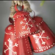 Christmas Bells Rustic Decor Christmas Big Ornaments Handcrafted Hanging Bell Ho