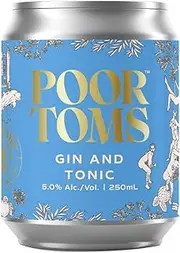 Poor Toms Gin and Tonic Can 250 ml(Pack of 24)
