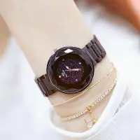 在飛比找Yahoo奇摩拍賣-7-11運費0元優惠優惠-現貨手錶腕錶BS新款星空面熱賣手錶廠家直銷外貿鏈錶滿鉆女錶鋼
