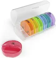 Ezy Dose AM/PM Weekly Pill Organizer & Vitamin Planner | Portable | US Brand | FDA Registered