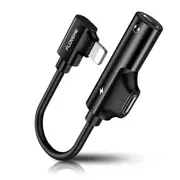 Yxf145826 2 In 1 5V 1A Charging Listening Wired Dual Lightning Cable Adapter(Black)