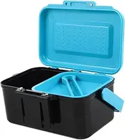 Mipcase Box Waist Hanging Bait Box Multi Functional Fishing Tackle Organizer with Secure Clip Durable Material for Worms and Fishing Accessories Portable Bait Holder for Anglers