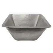 Premier Copper BS17 17 Inch Large Square Hammered Copper Bar/Prep Sink