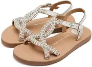 [GIOSEPPO] Girl's Komensky Flat Sandal, White, 1.5 UK