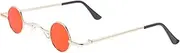 [Baluue] Vintage Punk Round Sunglasses for Men and Women UV Protection Metal Circle Frame Retro Style Durable and Safe Design for Fashionable Outdoor Wear
