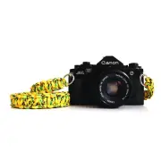 YELLOW CAMERA 48" NECK STRAP POLYPROPYLENE DSLR MIRRORLESS LEICA SONY CANON FUJI