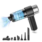 4-in-1 Handheld Air Duster and Car Vacuum Cleaner with LED Light