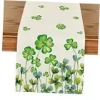Shamrock St. Patrick's Day Table Runner, Seasonal Spring Kitchen Dining Table